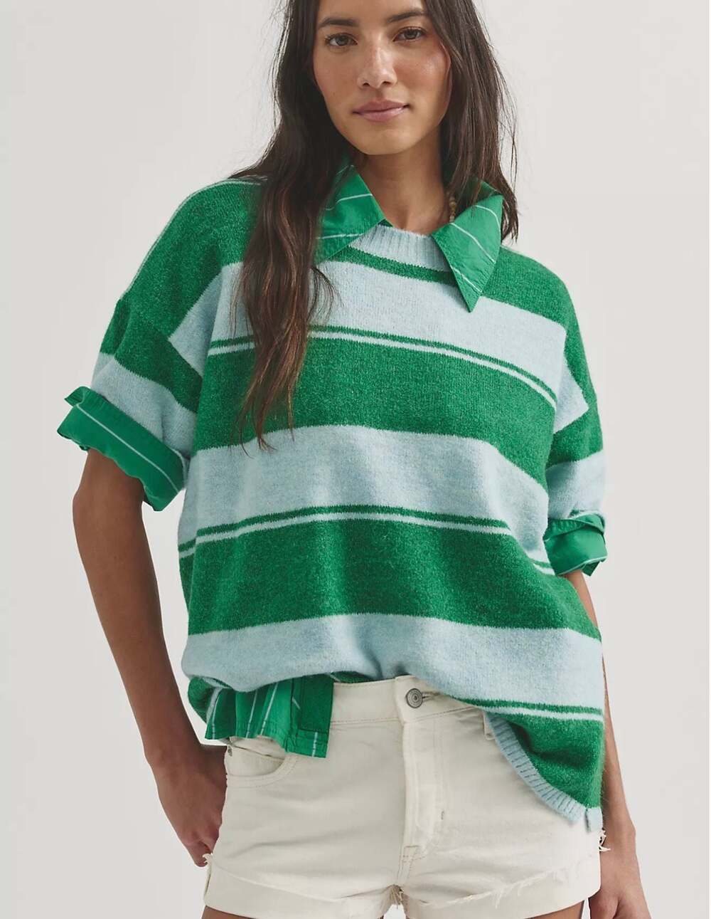 Free People Margot Stripe SoftSpun Sweater Tee Size Small NWT